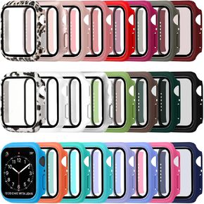 Sieral 24 Pack Watch Case with Tempered Glass Screen Protector Compatible with Iwatch 42mm Series 11/10/3/2/1, Hard PC Full Scratch Resistant Bumper Protective Face Cover Accessories in Kuwait