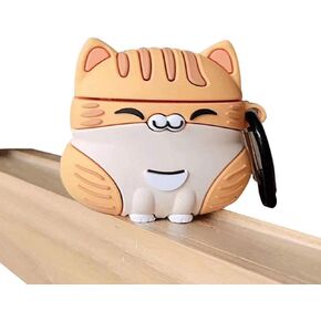 UR Sunshine Case Compatible with AirPods 1/2, Super Cute Sitting Lucky Cat Kitty Cover Case, Soft TPU Silicone Gel Earphone Case Compatible with AirPods 1/2 -Yellow in Saudi Arabia