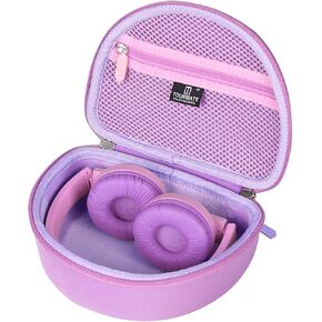 حقيبة سفر صلبة من Tourmate لسماعات الرأس اللاسلكية على الأذن للأطفال K4206 من Philips/سماعات الرأس iClever HS19 للأطفال/سماعات الرأس RORSOU R10 على الأذن، حقيبة تخزين واقية للحمل (أرجواني، حافظة فقط) in Saudi Arabia