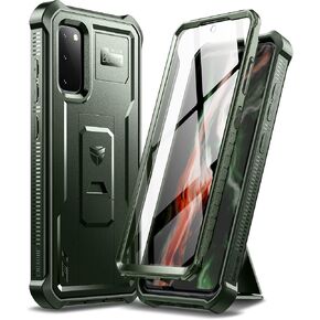 حافظة Dexnor لهاتف Samsung Galaxy S20 5G/6.2 بوصة، [واقي شاشة مدمج ومسند] غطاء واقٍ مقاوم للصدمات عالي التحمل من الدرجة العسكرية لهاتف Samsung Galaxy S20 5G أسود in Kuwait