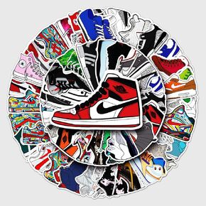 أحذية أنيقة ملصقات مقاومة للماء للأطفال، عبوة من 50 قطعة من الملصقات الجمالية لزجاجات المياه والكمبيوتر المحمول وأجهزة الكمبيوتر المحمولة وأجهزة الكمبيوتر المحمولة ولوح التزلج وخوذة الدراجة اللطيفة من VSCO هدية للأولاد والبنات والأطفال والمراهقين والبالغي in Kuwait