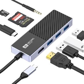 محول محور USB C مطور، محطة إرساء USB C لأجهزة Mac [مستقر للغاية]، محول USB C 8 في 1 إلى HDMI متوافق مع أجهزة الكمبيوتر المحمولة USB-C والأجهزة من النوع C (4K HDMI USB3.0 SD/TF قارئ بطاقة 100 وات PD) in Kuwait