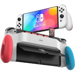حافظة POWNEW متوافقة مع Nintendo Switch وOLED، ومقابض مريحة للحمل مع 5 فتحات ألعاب لجهاز Nintendo Switch OLED والطراز العادي in Saudi Arabia