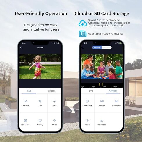 GuFamily Light Bulb Camera 2K Night Vision Security Surveillance Camera Support 2.4GHZ & 5GHz WiFi Camera Remote Control Outdoor Camera Motion Detection & Tracking Cam, Cloud & SD Card Storage in Kuwait