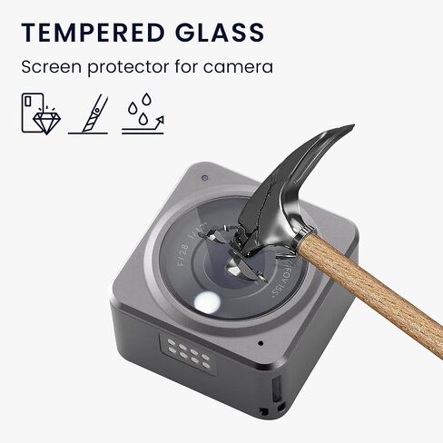 واقيات شاشة وعدسات kwmobile متوافقة مع واقي شاشة DJI Osmo Action 2 (3 قطع) - شفاف in Kuwait