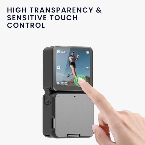 واقيات شاشة وعدسات kwmobile متوافقة مع واقي شاشة DJI Osmo Action 2 (3 قطع) - شفاف in Kuwait