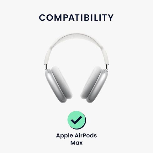 غطاء سيليكون kwmobile متوافق مع حامل حافظة Apple Airpods Max لسماعات الرأس فوق الأذن - وردي مترب in Kuwait