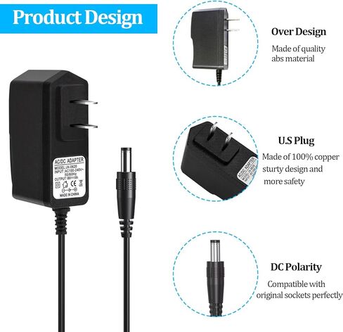 12V 1.5A Universal Power Supply Adapter, 3.2Ft Exact Long Wall Wart Transformer Charger Cord for Dome Bullet CCTV Security Camera in Saudi Arabia