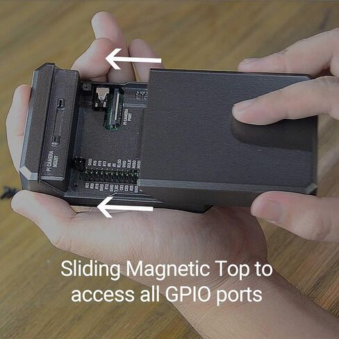 علبة أرغون نيو مع مصدر طاقة يو إس بي نوع سي لراسبيري بي 4 | تدعم مروحة التبريد والكاميرا وشاشة LCD | يمكن الوصول إلى دبابيس GPIO وPOE in Kuwait