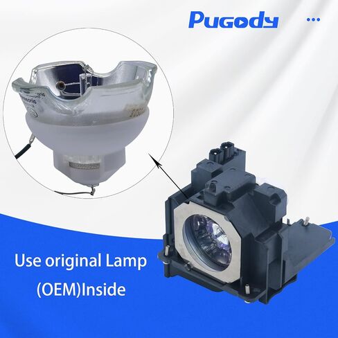 Pugody ET-LAE300 Original Projector Lamp Bulb for Panasonic PT-EW300 EW540LU EW540U EW640 EW640LU EW640U EW730Z EW730ZL EW730ZU EX510 EX510LU EX610 EX610LU EX800Z EX800ZL EZ580 EZ580U EZ770Z EZ770ZLU in Saudi Arabia