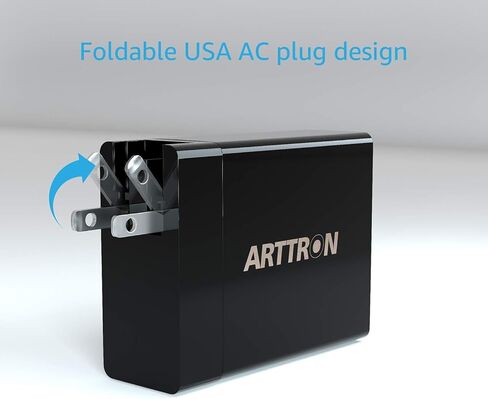 شاحن حائط، Arttron 40W 6 Port USB Charging Station، USB Wall Charger multiport and Foldable Plug for iPhone 13/12/11/XR/X/8/7/Plus، iPad Pro/Air 2/Mini، Galaxy S9/S8/S7 /S6، نوت، إل جي، إتش تي سي والمزيد. in Kuwait