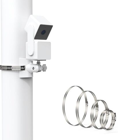دعامة تثبيت على عمود Koroao متوافقة مع كاميرا Wyze Cam Pan V3 - تركيب ملفوف ثابت متعدد الوظائف (عبوة واحدة، أبيض) in Saudi Arabia