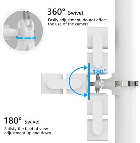 دعامة تثبيت على عمود Koroao متوافقة مع كاميرا Wyze Cam Pan V3 - تركيب ملفوف ثابت متعدد الوظائف (عبوة واحدة، أبيض) in Saudi Arabia
