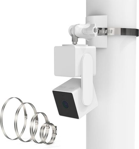 دعامة تثبيت على عمود Koroao متوافقة مع كاميرا Wyze Cam Pan V3 - تركيب ملفوف ثابت متعدد الوظائف (عبوة واحدة، أبيض) in Saudi Arabia