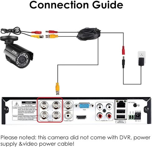 ZOSI 1080P 4-in-1 HD TVI/CVI/AHD/CVBS 1920TVL 2.0MP Hi-Resolution CCTV Camera Home Security System 65ft Day/Night Vision for HD-TVI, AHD, CVI, and CVBS/960H Analog DVR (Renewed) in Saudi Arabia