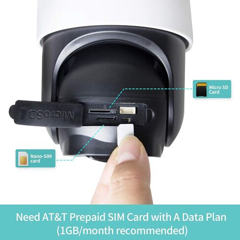 Solar Powered 4G LTE Cellular Outdoor Security Camera Wireless 1080P Spotlight Night Vision Two-Way Audio Motion Detection Cloud Local Storage in Kuwait