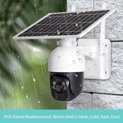 Solar Powered 4G LTE Cellular Outdoor Security Camera Wireless 1080P Spotlight Night Vision Two-Way Audio Motion Detection Cloud Local Storage in Kuwait
