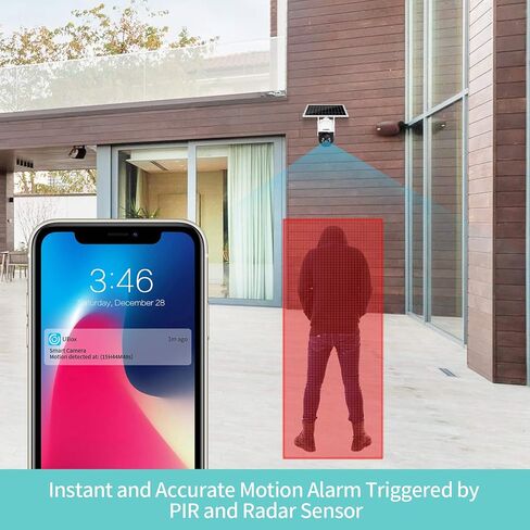 Solar Powered 4G LTE Cellular Outdoor Security Camera Wireless 1080P Spotlight Night Vision Two-Way Audio Motion Detection Cloud Local Storage in Kuwait