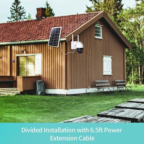 Solar Powered 4G LTE Cellular Outdoor Security Camera Wireless 1080P Spotlight Night Vision Two-Way Audio Motion Detection Cloud Local Storage in Kuwait