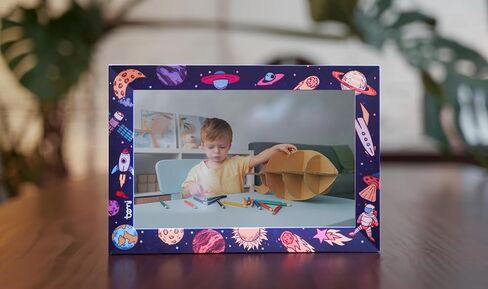 BEMI Frame with Frameo App WiFi Purple Kids Digital Photo Frame with Touchscreen IPS LCD Display and 16GB Built-in Memory, White - 10 inch in Kuwait