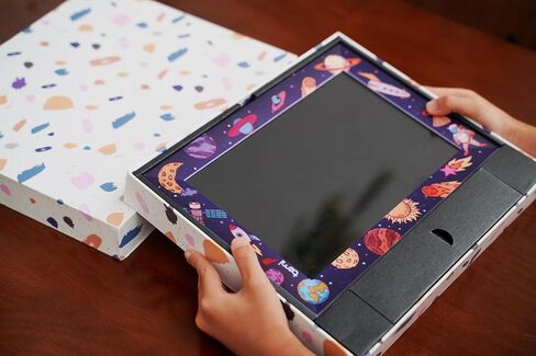 BEMI Frame with Frameo App WiFi Purple Kids Digital Photo Frame with Touchscreen IPS LCD Display and 16GB Built-in Memory, White - 10 inch in Kuwait