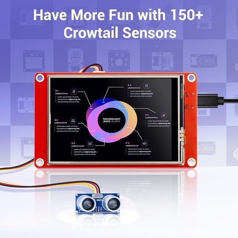 شاشة ELECROW ESP32 تعمل باللمس 3.5 بوصة TFT LCD تعمل باللمس 320x480 SPI ILI9488 HMI عرض ESP32-WROOM-32 in Kuwait