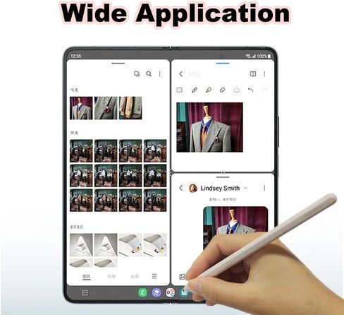 استبدال قلم Galaxy Z Fold 4 + 2 طرف قلم لهاتف Samsung Galaxy Z Fold 4 S Pen Touch Stylus S Pen + نصائح بديلة/أطراف (بيج) in Saudi Arabia