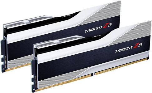 سلسلة G.SKILL Trident Z5 (Intel XMP 3.0) DDR5 RAM 32GB (2x16GB) 6400MT/s CL32-39-39-102 1.40V ذاكرة الكمبيوتر المكتبي UDIMM - فضي معدني (F5-6400J3239G16GA2-TZ5S) in Kuwait