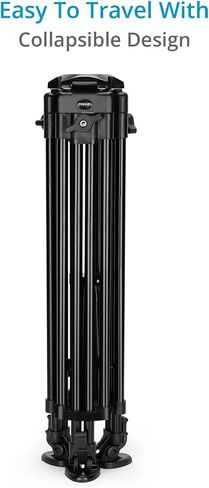 Proaim 100mm Bowl Head Tripod Stand with Rubber Tripod Shoes. Payload up to 80kg/176lb. for DSLR Camera Slider, Fluid Head, Jib/Crane. (P-TP-100-B) in Saudi Arabia
