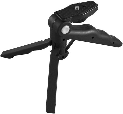 6.5" Inch Adjustable Tabletop Steady-Shot/Hand Grip Tripod with Smartphone Mount for All Smartphones and DSLR Cameras & Camcorders + eCostConnection Microfiber Cloth in Kuwait