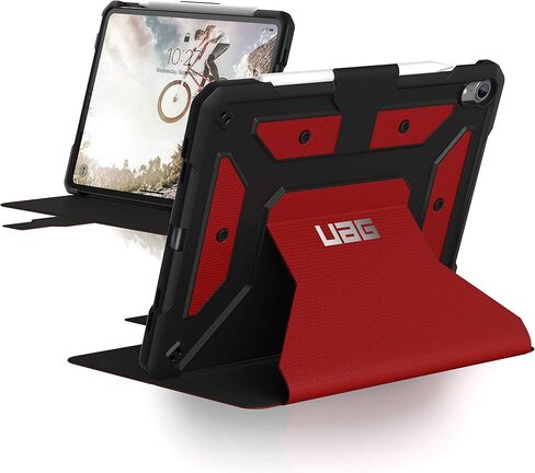 حافظة UAG Folio لجهاز iPad Pro مقاس 11 بوصة (الجيل الأول، 2018) متروبوليس [Magma] غطاء iPad متين وخفيف الوزن تم اختباره من خلال السقوط العسكري مع حامل أقلام Apple in Kuwait