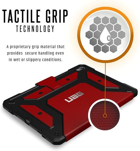 حافظة UAG Folio لجهاز iPad Pro مقاس 11 بوصة (الجيل الأول، 2018) متروبوليس [Magma] غطاء iPad متين وخفيف الوزن تم اختباره من خلال السقوط العسكري مع حامل أقلام Apple in Kuwait