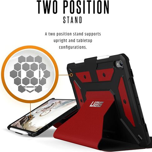 حافظة UAG Folio لجهاز iPad Pro مقاس 11 بوصة (الجيل الأول، 2018) متروبوليس [Magma] غطاء iPad متين وخفيف الوزن تم اختباره من خلال السقوط العسكري مع حامل أقلام Apple in Kuwait
