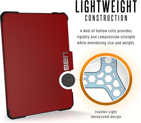 حافظة UAG Folio لجهاز iPad Pro مقاس 11 بوصة (الجيل الأول، 2018) متروبوليس [Magma] غطاء iPad متين وخفيف الوزن تم اختباره من خلال السقوط العسكري مع حامل أقلام Apple in Kuwait
