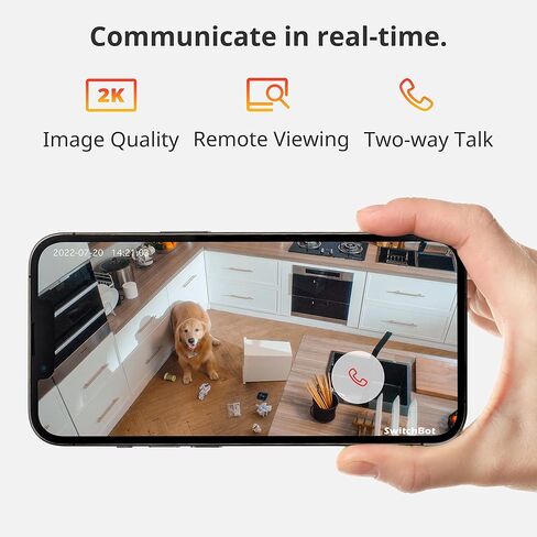 جهاز مراقبة الطفل سويتش بوت مع كاميرا، محادثة صوتية في اتجاهين، كاميرا عموم/إمالة 2K فائقة الدقة لأمن المنزل، كاميرا داخلية واي فاي 2.4 جيجا تعمل مع أليكسا وجوجل هوم، رؤية ليلية، تتبع الحركة، وضع الخصوصية in Kuwait