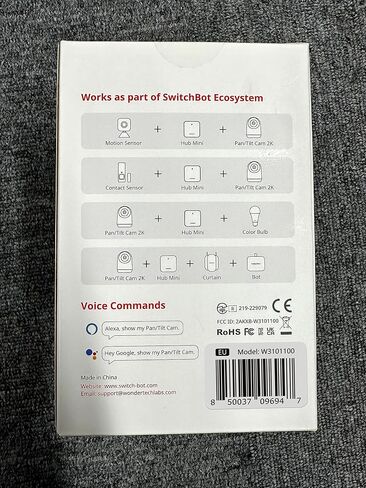 جهاز مراقبة الطفل سويتش بوت مع كاميرا، محادثة صوتية في اتجاهين، كاميرا عموم/إمالة 2K فائقة الدقة لأمن المنزل، كاميرا داخلية واي فاي 2.4 جيجا تعمل مع أليكسا وجوجل هوم، رؤية ليلية، تتبع الحركة، وضع الخصوصية in Kuwait