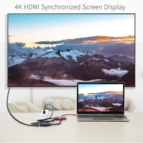 محول USB C 5 في 1، موزع YMY USB من النوع C إلى HDMI 4K، USB3.0 وUSB C PD شحن متوافق مع Apple MacBook Pro، Dell XPS، Chromebook Pixel، Lumia950 (5 في 1، أسود) in Kuwait