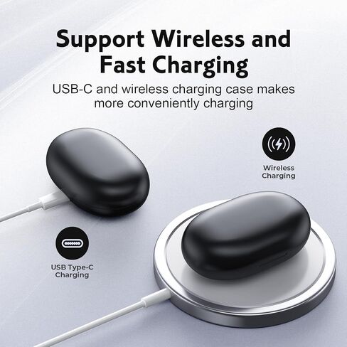 Open Ear Earbuds, F15 Bluetooth Earbuds Wireless Charging, Deep Bass, Open Fit, 60HRS Playtime, Digital Display Charging Case, Bone Conduction Earbuds with Mic for Workout, Running, Cycling, Walking in Kuwait