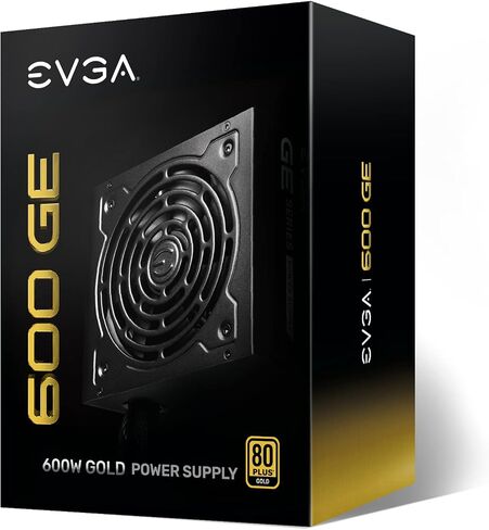 EVGA 600 GE، 80 Plus Gold 600W، الوضع البيئي، ضمان 5 سنوات، مصدر طاقة 200-GE-0600-V1 in Saudi Arabia