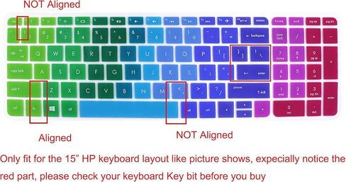 Keyboard Skin Compatible for 15.6" HP Pavilion 15-ab 15-ac 15-ae 15-af/ak/an/as/au/ax/ay 15-ba/bc/bk, HP Envy x360, HP Pavilion 17 17t, HP OMEN 17, HP Envy 17 M7 Series Laptop (Ombre Blue) in Kuwait