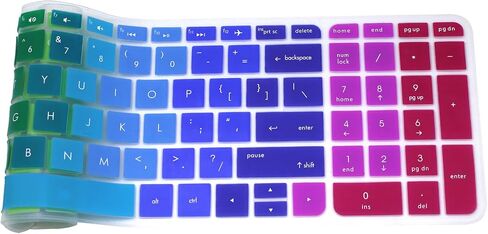 Keyboard Skin Compatible for 15.6" HP Pavilion 15-ab 15-ac 15-ae 15-af/ak/an/as/au/ax/ay 15-ba/bc/bk, HP Envy x360, HP Pavilion 17 17t, HP OMEN 17, HP Envy 17 M7 Series Laptop (Ombre Blue) in Kuwait