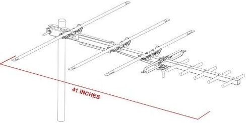 UHF VHF FM Outdoor Digital HDTV ATSC TV DTV Antenna - Quick Assembly in Saudi Arabia