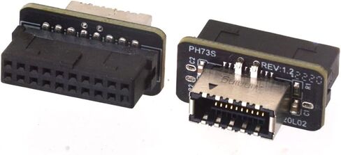 محول راس USB 3.1 نوع E من شويجو من كي-ايه الى USB 3.0 19 دبوس/20 دبوس، محول رأسي للوحة الامامية USB 3.0 19P/20P الى نوع E لموصل اللوحة الام من النوع C in Kuwait