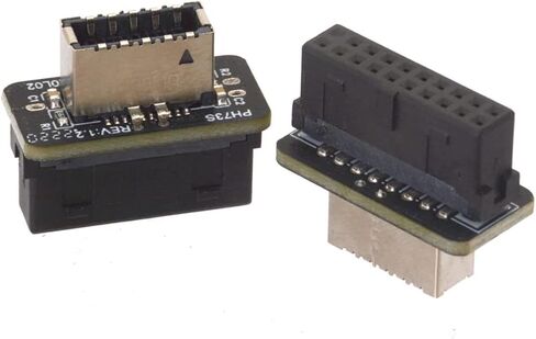 محول راس USB 3.1 نوع E من شويجو من كي-ايه الى USB 3.0 19 دبوس/20 دبوس، محول رأسي للوحة الامامية USB 3.0 19P/20P الى نوع E لموصل اللوحة الام من النوع C in Kuwait