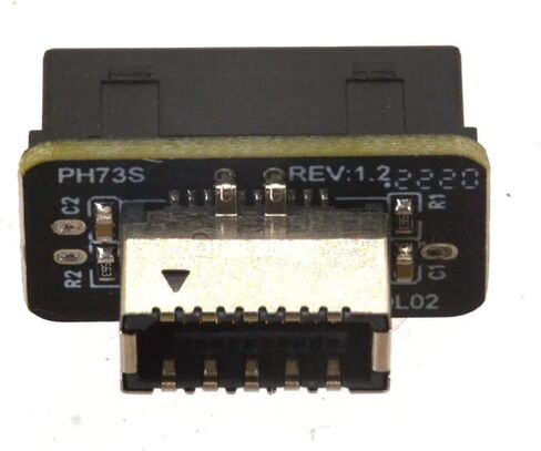 محول راس USB 3.1 نوع E من شويجو من كي-ايه الى USB 3.0 19 دبوس/20 دبوس، محول رأسي للوحة الامامية USB 3.0 19P/20P الى نوع E لموصل اللوحة الام من النوع C in Kuwait