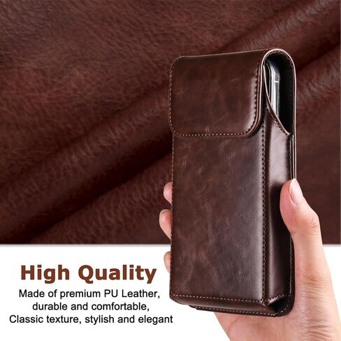 YQODSZ لهاتف Samsung Galaxy Z Fold 5/ Z Fold 4/ OnePlus حافظة هاتف مفتوحة مع مشبك حزام، حافظة كلاسيكية من جلد البولي يوريثان مع حلقة حزام مغناطيسية حافظة هاتف مغلقة لهاتف Z Fold 5 أسود in Kuwait