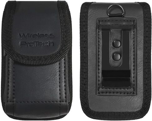حافظة ProTech اللاسلكية متوافقة مع هاتف Sonim XP3 Plus موديل XP3900، حقيبة جلدية مع مشبك حزام معدني in Kuwait