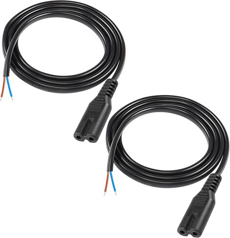 MEIRIYFA IEC320 C8 Power Cable Pigtail Cord,C8 Male Plug Bare Wire Open End Extension Replacement Connector for Laptop,Camera Printer -1M (2 Pack) in Saudi Arabia