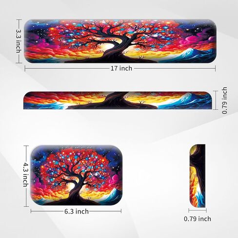 وسادة مسند المعصم للوحة المفاتيح + وسادات الكوع المكتبية (مجموعة 3 قطع)، مسند معصم جل من إسفنج الذاكرة لفأرة لوحة المفاتيح، وسادة دعم مريحة لمرفق الذراع للكمبيوتر المحمول Mac-We Walk by Faith Pink Purple in Kuwait