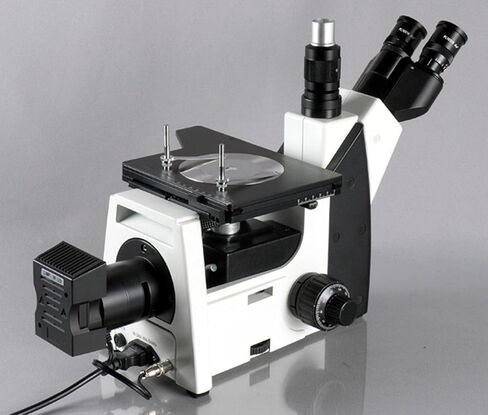 AmScope ME1200TB-M Digital Inverted Trinocular Metallurgical Microscope, 50X-1000X Magnification, PL10x and PL20x Eyepieces, Polarizing Condenser, Brightfield and Polarizing LED Illumination with Rheostat, Large Double-Layer Mechanical Stage, 90-240V, Inc in Saudi Arabia